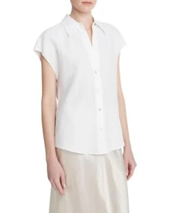 Vince Cap Sleeve Button Down Blouse | Shirts & Tops -Classy Shoe Shop 61EGGnk71KL. AC SR736920