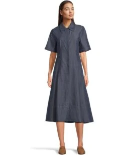 Vince Denim Short Sleeve Shirt Dress | Dresses