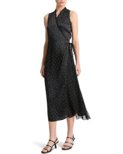 Vince Dot Wrap Dress w/ Paneled Chiffon | Dresses 7 Vince Dot Wrap Dress w/ Paneled Chiffon | Dresses -Classy Shoe Shop 61e1J5gqtcL. AC SR736920