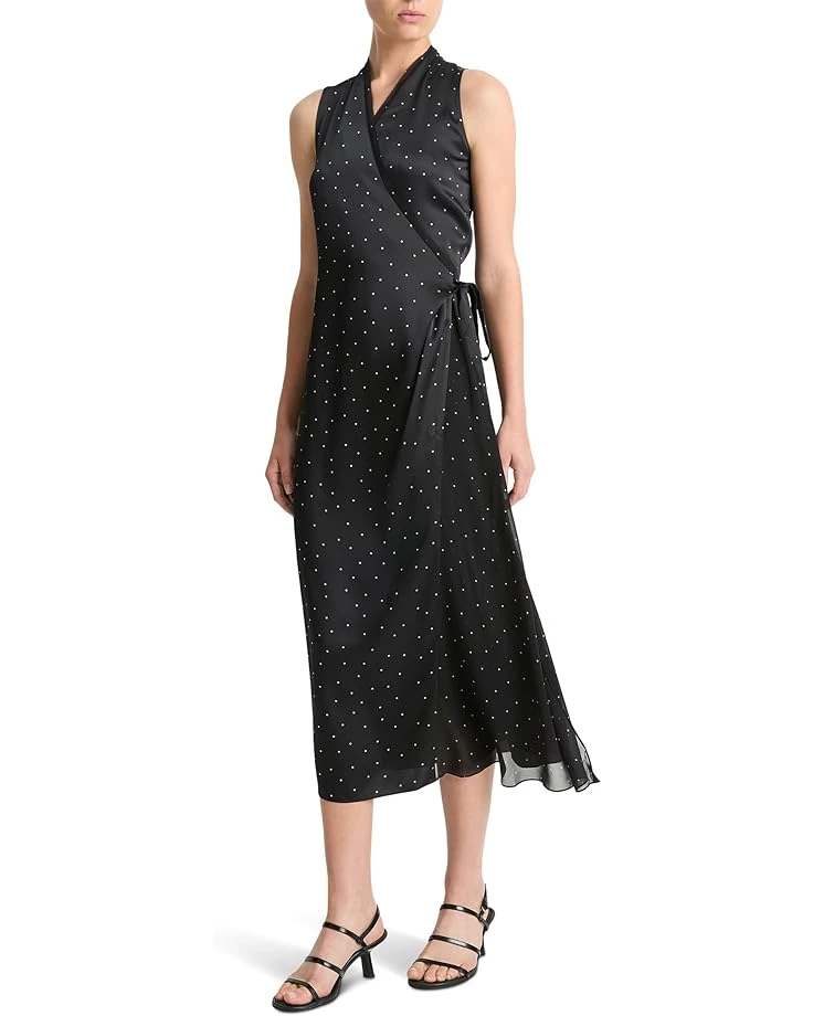 Vince Dot Wrap Dress w/ Paneled Chiffon | Dresses 5 Vince Dot Wrap Dress w/ Paneled Chiffon | Dresses - Image 3