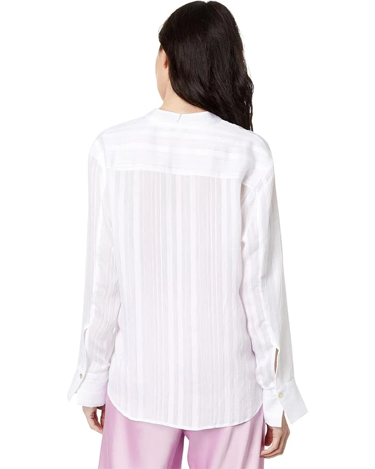Vince Drapey Stripe Band Collar Shirt | Shirts & Tops 4 Vince Drapey Stripe Band Collar Shirt | Shirts & Tops - Image 2