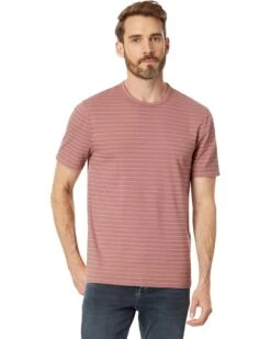 Vince Garment Dye Fleck Stripe Short Sleeve Crew | Shirts & Tops