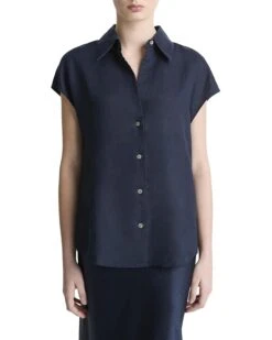 Vince Cap Sleeve Button Down Blouse | Shirts & Tops -Classy Shoe Shop 71of42AoNwL. AC SR736920