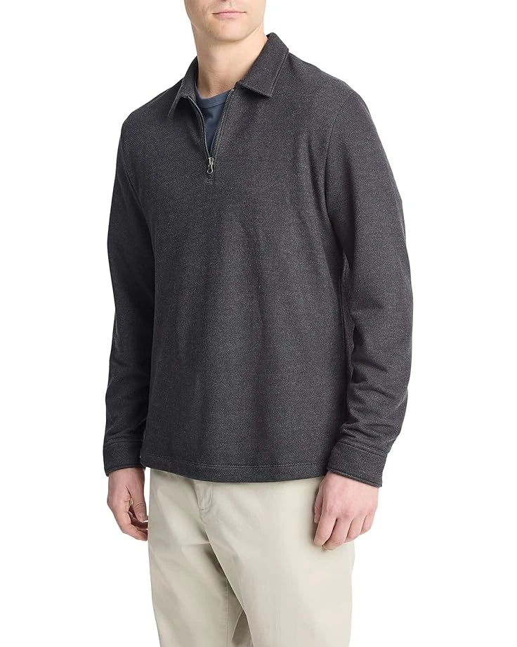 Vince Diagonal Terry Quarter Zip Polo | Shirts & Tops 3 Vince Diagonal Terry Quarter Zip Polo | Shirts & Tops