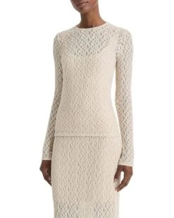 Vince Floral Smocked Long Sleeve Crew | Shirts & Tops