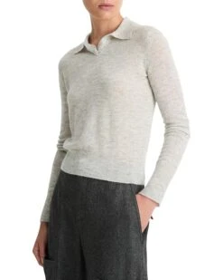 Vince Silk Blend Polo | Sweaters