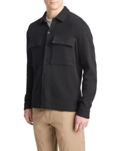 Vince Chunky Waffle Shirt Jacket | Coats & Outerwear