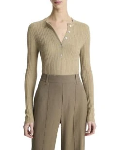 Vince Waffle Knit Henley | Shirts & Tops